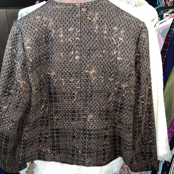 Chicos Killina Chocolate zip twist jacket - Picture 4 of 7